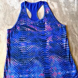 Reebok Purple Snakeskin Print Workout Tank, size L